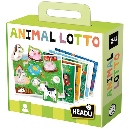 Headu Animal Lotto, Paper, Cardboard, Multicolored, 2-4 Years MU22847